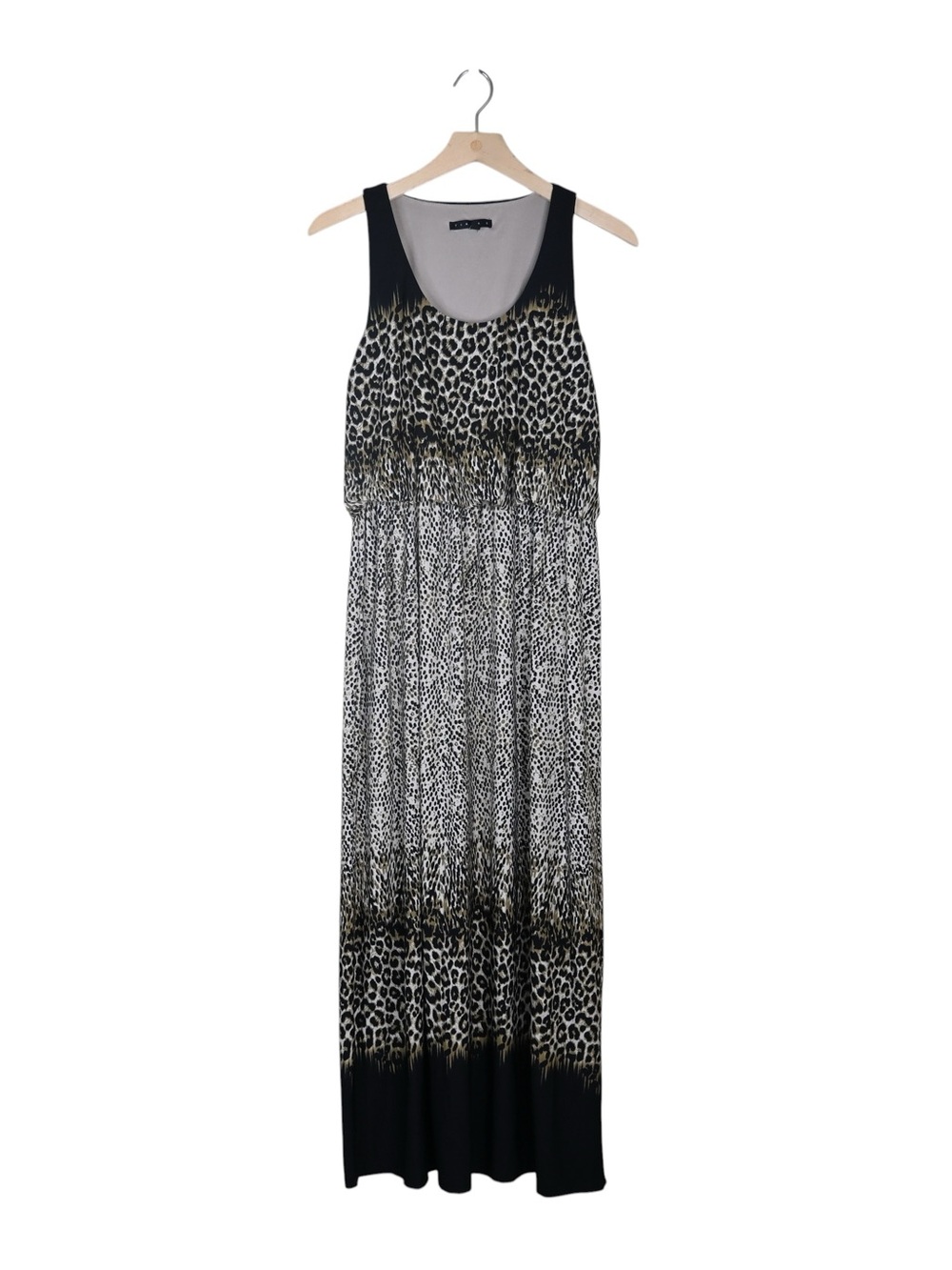 Tiana B Women's Sleeveless Blouson Animal Print Maxi Dress